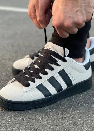 Adidas кроссовки замшевые черно-серые 41-45р6 фото