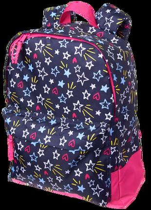 Рюкзак для дівчинки зірки, сердечка стильний яскравий модний