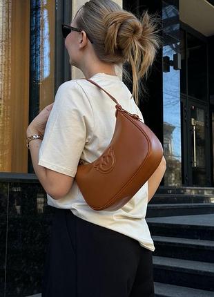 Pinko half Ophelie bag Mountains simply ginger with leather buckle6 фото