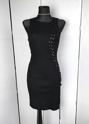 Женское платье короткое мини чёрное готический стиль миди юбка винтаж ретро женские женский  длинное