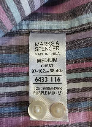 Новая высококачественная стильная брендовая рубашка marks &amp; spencer7 фото