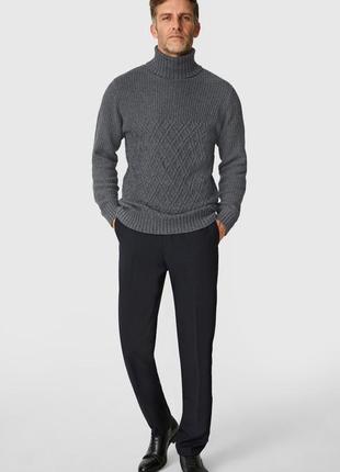 Брендовый мужской стильный теплый свитер c&a этикетка