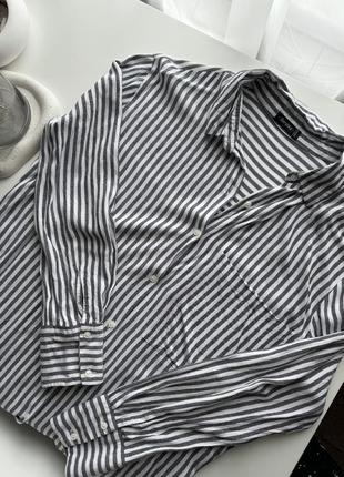 Рубашка блуза сорочка bershka у смужку