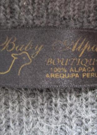 Baby alpaca boutique (m/l) свитер из шерсти альпаки пера5 фото