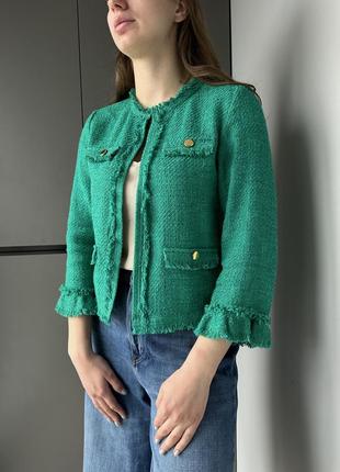Піджак жакет hallhuber жакет бавовна піджак жакет  стиль chanel