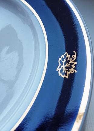 Набір синьо-білих фарфорових тарілок 6 шт. сумський порцеляновий завод 1965-1974 р.3 фото