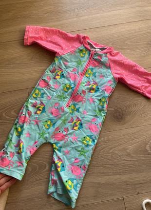 Дитячий захисний купальний костюм водолазка краби море океан cool club