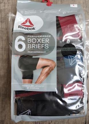 6 шт влагоотводящие высокотехнологичные термотрусы reebok boxer briefs оригинал сша4 фото