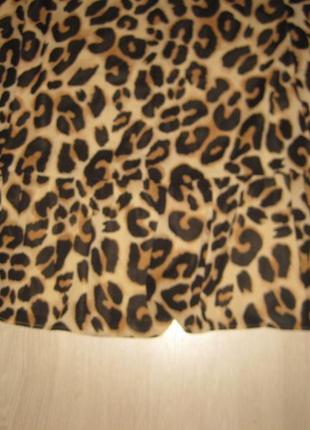 Xl, легка шифонова сукня cubus з леопардовим принтом, ярусами7 фото