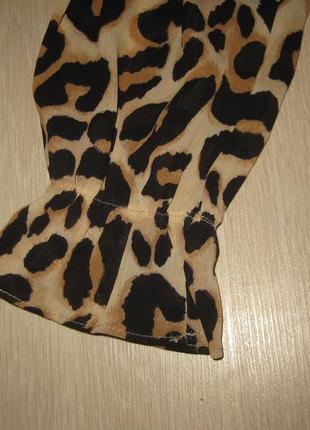 Xl, легка шифонова сукня cubus з леопардовим принтом, ярусами9 фото