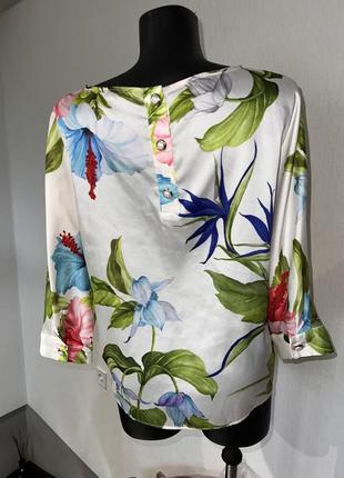 Трендова шовкова блуза вінтажний стиль zara3 фото