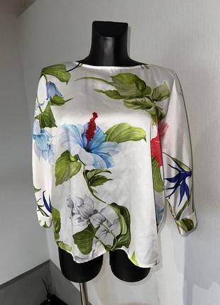 Трендова шовкова блуза вінтажний стиль zara2 фото