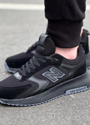 New balance кроссовки в сетку, черные 40-44р7 фото