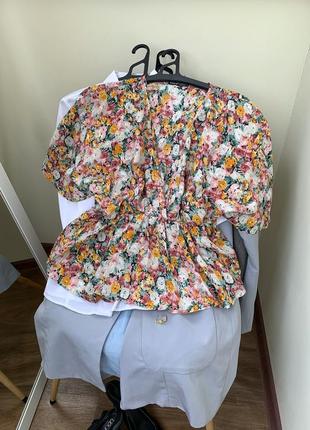 Блуза в цветы shein1 фото