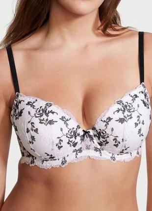 Бюстгальтер пуш-ап victorias secret dream angels с полувышивкой на косточках размер f 70