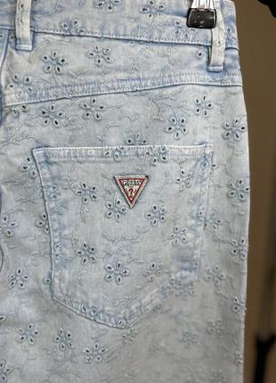 Голубые женские джинсы guess, 26,30 размер5 фото