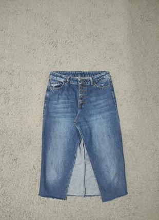 Трендовая джинсовая юбка размер м2 фото