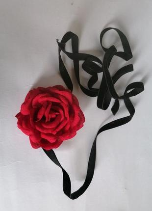 Чокер-брошка "троянда"1 фото