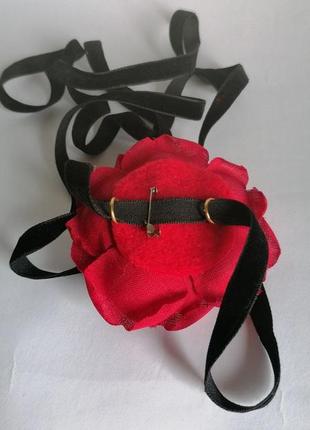 Чокер-брошка "троянда"2 фото