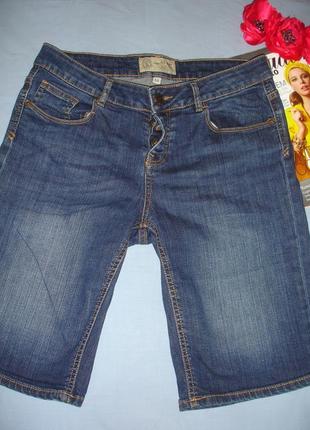 Шорты джинсовые женские летние размер 44 / 10 s синие стрейчевые1 фото