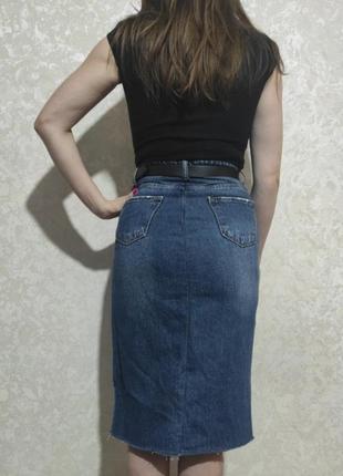 Трендовая джинсовая юбка размер м4 фото