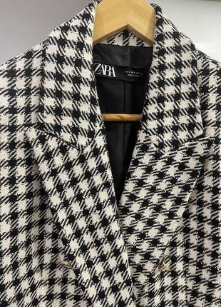 Двубортный, твидовый жакет пиджак с красивыми пуговицами zara3 фото