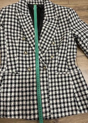 Двубортный, твидовый жакет пиджак с красивыми пуговицами zara5 фото