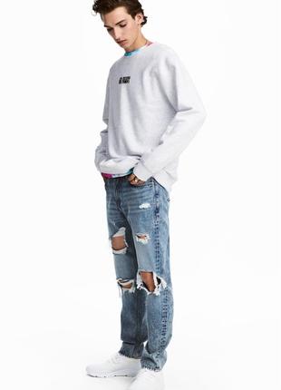 Джинсы h&m slim regular - trashed jeans !2 фото