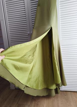 Винтажное платье макси со шлейфом и открытой спиной6 фото