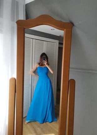 Вінтажна сукня максі з відкритими плечима7 фото