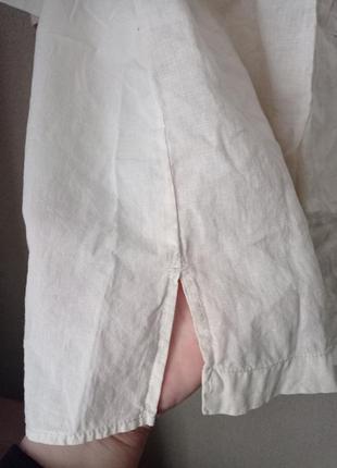 Блуза из комбинированных тканей( лён+хлопок), цвет бежевый, размер 48-523 фото