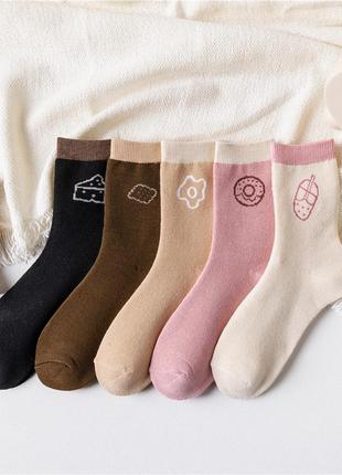 1-25 жіночі шкарпетки комплект 5 пар шкарпеток носков женские носки