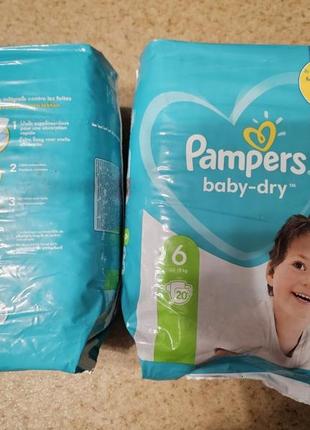 Підгузки pampers baby dry 6 розмір (13-18 кг)