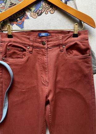 Прямі джинси kotton traders теракотового кольору 12-й розмір l6 фото