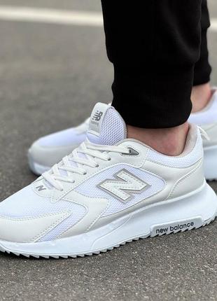 New balance кроссовки в сетку белые 40-44р5 фото