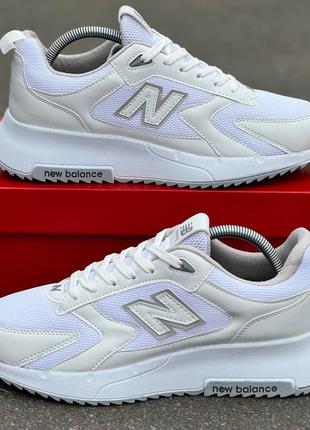 New balance кроссовки в сетку белые 40-44р8 фото