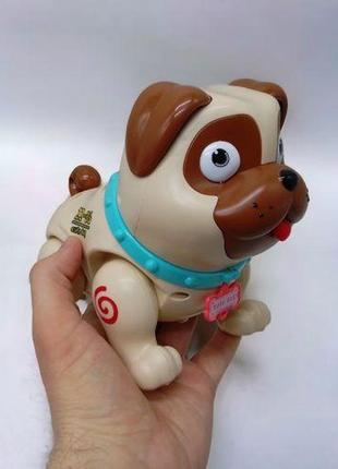 Іграшка інтерактивна "cute pugs: собака", музична (коричнева)2 фото