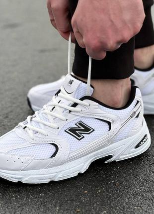 New balance кроссовки в сетку белые 40-44р7 фото