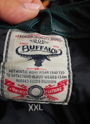 Нова брендова пряма куртка кожанка в смарагдовому кольорі uni sex buffalo9 фото