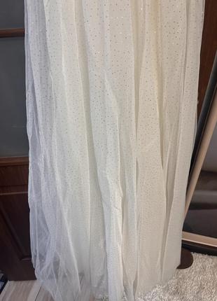 Роскошное свадебное платье с блесками4 фото