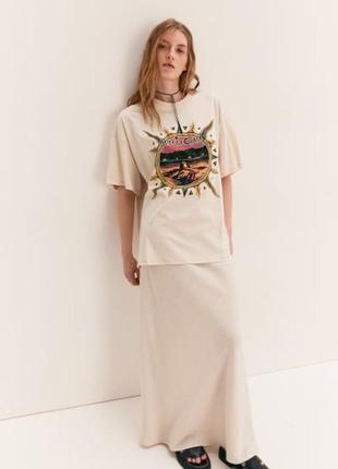 Футболка женская оверсайз бежевая hm new