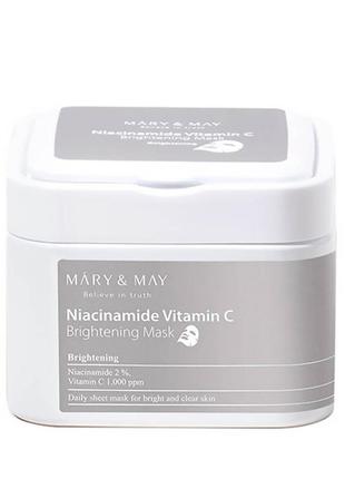 Набір масок mary may niacinaide vitamin з brightening mask 30 шт.