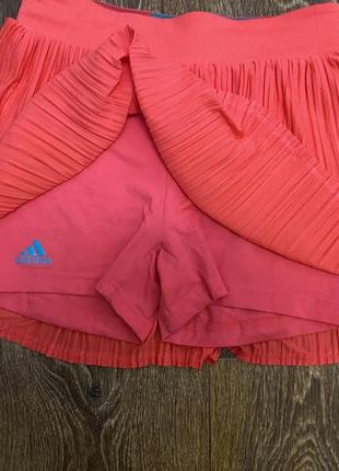 Классная спортивная юбка шорты 2в1 adidas оригинал p.146-1522 фото