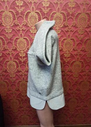 Сірий пуловер кофта м'якенька розмір xl  з замісу кoтон з поліестером4 фото
