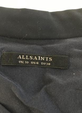 Асимметричная шелковая блуза на невысокий рост. allsaints.7 фото