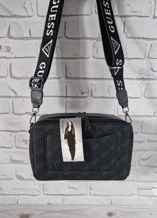 Черная женская сумочка в стиле guess3 фото