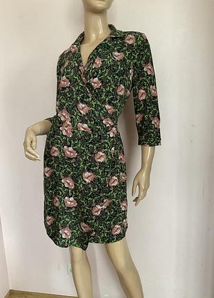 Віскозне плаття- халат на запах е підкладка/s/ brend aako