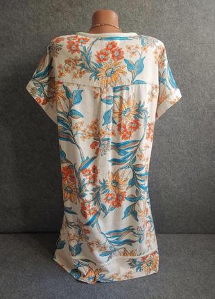 Прямое платье из смесового льна со спущенным плечом 48-50 размера3 фото