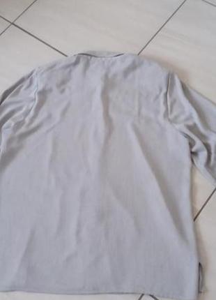 Вінтажна сіра сорочка з вишивкою хлопкова3 фото