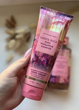 Крем для тіла bath and body works pink pineapple sunrise